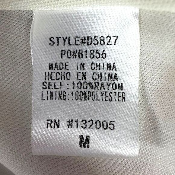 Entro Boho Floral Crochet Accents Dress Women's Size Medium Flowy Gauzy Lined - Picture 6 of 7